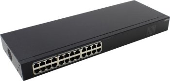 Коммутатор неуправляемый 24-портовый DAHUA DH-SF1024 24xRJ45 100Mb, коммутация 4.8 Гбит/с, MAC-таблица 8К, металл