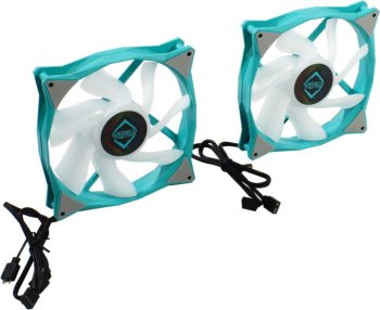 Вентилятор Iceberg Thermal <ICEGALE14A-A2A> IceGALE ARGB 140mm Teal (4пин,140x140x25мм, 0-36дБ, 500-1600об/мин, 2шт)