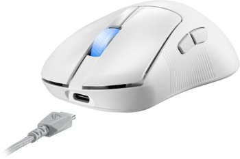 Мышь беспроводная /проводная ASUS ROG Keris II Ace белый, 42000 dpi, радиоканал, Bluetooth, USB, кнопки - 6