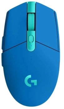 Мышь беспроводная Logitech G304 Lightspeed синий, 12000 dpi, радиоканал, USB, кнопки - 6
