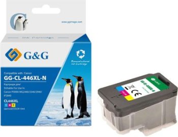 Картридж G&G GG-CL-446XL-N CL-446 голубой/пурпурный/желтый (15мл) для Canon PIXMA MX494; MG2440/2545S/2940/2540/2540S/3040;iP2840;TS204/304/3