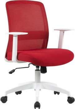 Кресло офисное Cactus CS-WMC333-RD темно-красный сиденье темно-красный сетка/ткань низк.спин. крестов. пластик пластик белый