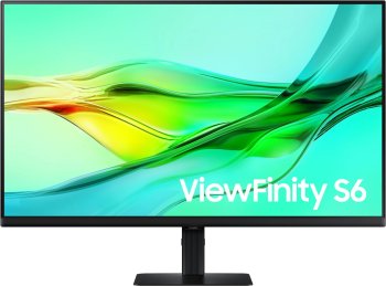 Монитор Samsung 32" ViewFinity S6 S32D604UAIXCI черный IPS LED 5ms 16:9 HDMI матовая HAS Piv 1000:1 350cd 178гр/178гр 2560x1440 100Hz DP Quad 2K (1440