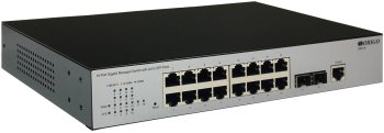 Коммутатор управляемый L2 16x1000Base-T, 2x1000Base-X SFP, консольный порт RJ-45, комплект для установки в 19" стойку