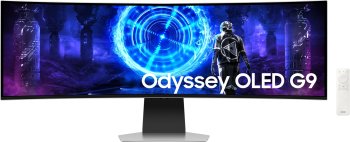Монитор Samsung 49" Odyssey OLED G9 S49DG952SI серебристый OLED LED 32:9 HDMI M/M TV матовая HAS 250cd 178гр/178гр 5120x1440 240Hz FreeSync Premium Pr