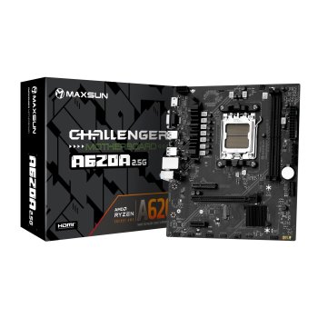 Материнская плата Maxsun MS-Challenger A620A 2.5G (Socket AM5, mATX, 2*DDR5, VGA+HDMI, 2*SATA3, 1*M.2, 1*PCIEx16/1*PCIEx4/1*PCIEx1, 2*USB2.0, 4*USB 3.