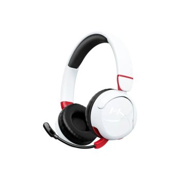 Наушники с микрофоном HyperX беспроводные Cloud Mini Wireless, Bluetooth, USB Type-C, 3.5 мм, белый