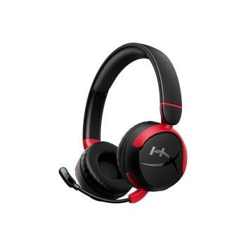 Наушники с микрофоном HyperX беспроводные Cloud Mini Wireless, Bluetooth, USB Type-C, 3.5 мм, красный