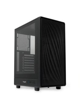 Корпус без блока питания HSPD M510, Mesh Mid Tower, черный, TG, 0.5 SPCC, no fans ATX, mATX, mITX 180/280/160mm 1x2.5", 1x3.5", 7xPCI 1xUSB-A 3.0, 1xU