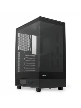 Корпус без блока питания HSPD F510, Panoramic Mid Tower, черный, TG, 0.5 SPCC, no fans ATX, mATX, mITX 180/280/160mm 1x2.5", 1x3.5", 7xPCI 1xUSB-A 3.0