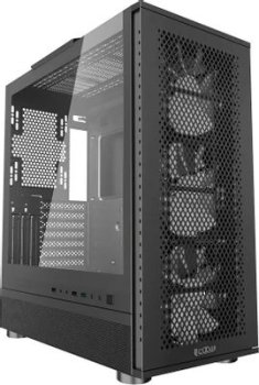 Корпус без блока питания/ PCCooler ME200 MESH BK, Mesh Full Tower, Black, TG, SPCC, 3x120mm ARGB E-ATX, ATX, mATX, mITX 180/380/220mm 4x2.5", 2x3.5",