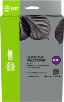 Картридж Cactus CS-LC426XLBK черный (124мл) для Brother MFC-J4335DW/J4340DW/J4535DW/J4540DW