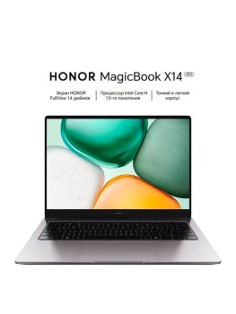 Ноутбук HONOR MagicBook X 14 серый 5301ALWU Intel Core i5/16Gb/SSD512Gb/14";/IPS/FHD+/60Hz/Win11