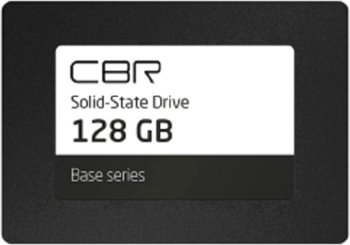 Твердотельный накопитель (SSD) внутренний CBR Base SSD-128GB-2.5-BS24b 128Gb, 2.5", SATA III 6 Gbit/s, 3D TLC NAND, R/W speed up to 550/500 MB/s, TBW