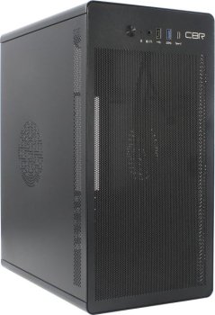 Корпус CBR PCC-MATX-V285-WPSU черный mATX, Minitower V285, без БП, 1*USB 3.0 Type-C, 1*USB 3.0, 1*USB 2.0, HD Audio+Mic, кабель питания 1.2м