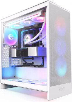 Корпус NZXT H7 Flow RGB, белый (CM-H72FW-R1)