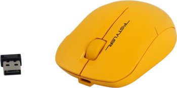 Мышь беспроводная A4Tech Fstyler FG15CS Air2 желтый оптическая 1200dpi silent USB для ноутбука 3but