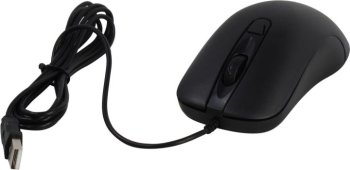 Мышь CBR CM 110 Black USB, офисн., оптич., 800/1200/1600/2400 dpi, 4 кн., 1.8 м, резиновое колесо прокрутки