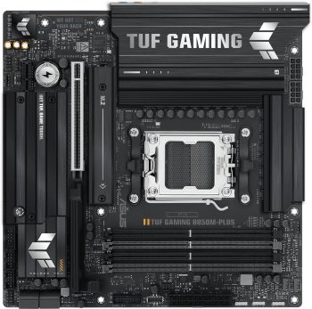 Материнская плата ASUS TUF GAMING B850M-PLUS SocketAM5 AMD B850 4xDDR5 mATX AC`97 8ch(7.1) 2.5Gg RAID+HDMI+DP