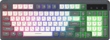 Клавиатура Оклик 731G серый/белый USB for gamer LED