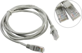 Кабель UTP ExeGate <UTP-RJ45-RJ45-5e-CU-1.5M-GY> Patch Cord UTP кат.5e, 1.5м, серый <EX282010RUS>