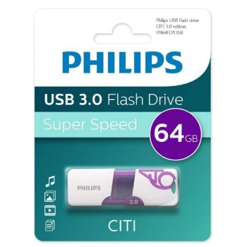 Накопитель USB 64GB PHILIPS CITI3.0 64GB, USB 3.0