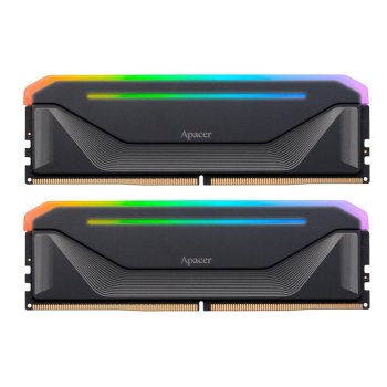 Оперативная память Apacer DDR5 32GB 6000MHz DIMM NOX RGB Black Gaming Memory CL38 1.35V Kit (2x16GB) (Retail) 2048*8 Heat Sink (Retail) 3 years (A