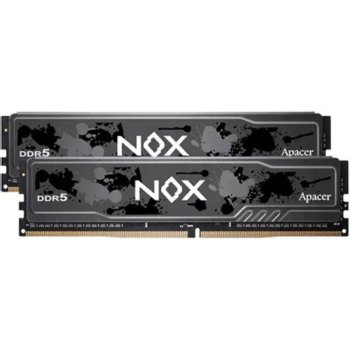 Оперативная память Apacer Nox, DDR5, 32Gb (2x16Gb), 6000MHz, CL40, DIMM, радиатор, черный