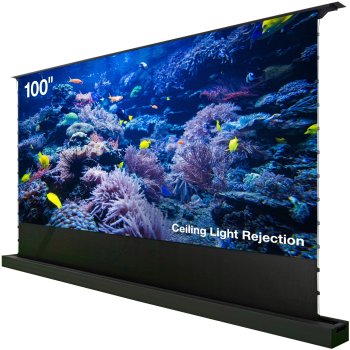 Экран для проектора Cactus 125x221см FloorRising CS-PSFRCLR-221X125 16:9 напольный рулонный черный (моторизованный привод)