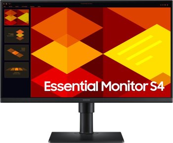 Монитор Samsung 24" Essential S4 S24D400GAIXCI черный IPS LED 16:9 HDMI матовая HAS Piv 1000:1 250cd 178гр/178гр 1920x1080 100Hz DP FHD USB 3.5кг