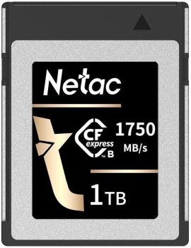 Карта памяти CFexpress 1TB Netac CF2000 <NT02CF2000-001T-S> PCIe Gen 3x2 Type B cards , up to 1750MB/1650MB/