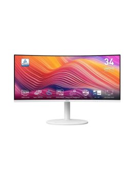 Монитор 34" MSI Modern MD342CQPW VA 3440x1440, 120 Гц, 1 мс, 21:9, 300 кд/м², 2xHDMI, 1xDP,,2xUSB Type-A,USB Type-B,USB Type-C, изогнутый экран (1500R