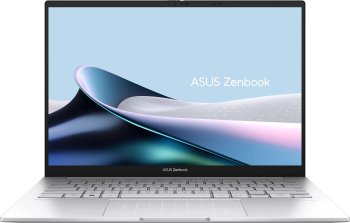 Ноутбук Asus Zenbook 14 UX3405CA-PP477 Core Ultra 9 285H 32Gb SSD512Gb Intel Arc 14" OLED FHD+ (1920x1200) без ОС silver WiFi BT Cam Bag (90NB14W2-M00