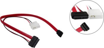 Кабель Cablexpert <CC-SATA-C2> сдвоенный Slimline SATA 13F данные+питание для Slim ODD привода 0.35м