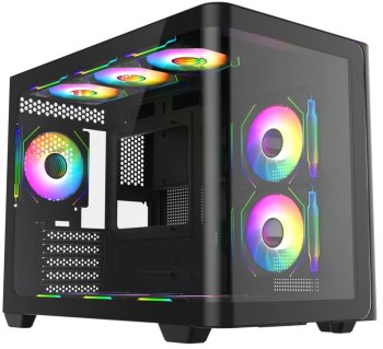 Корпус Bloody BD-CC112 черный без БП mATX 9x120mm 2xUSB3.0 audio bott PSU