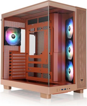 Корпус Thermaltake View 380 XL TG ARGB Gravel Sand коричневый без БП E-ATX 2x120mm 2xUSB3.0 audio bott PSU