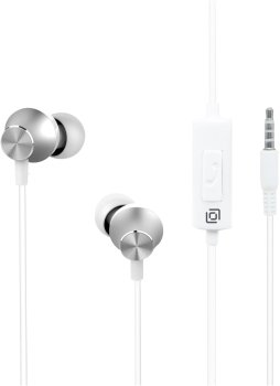 Наушники с микрофоном внутриканальные Oklick HS-S-240 1.2м белый проводные в ушной раковине (SS-E086)