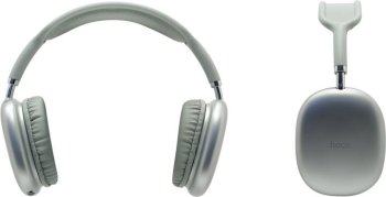 Наушники с микрофоном Hoco <W35 Air Triumph Silver> (Bluetooth 5.3, microSD, регул.громкости)