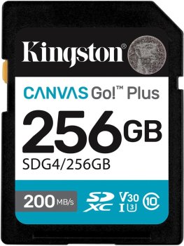 Карта памяти SDXC 256GB Kingston SDG4/256GB Canvas Go! Plus V30 + adapter