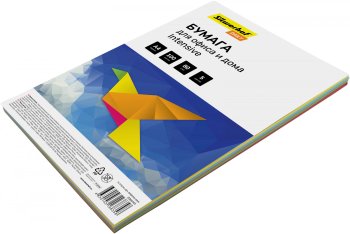 Бумага цветная Silwerhof DAILY A4/80г/м2/100л./радуга интенсив (5цветов)