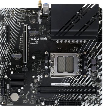 Материнская плата Biostar B850MT2-E DJ SocketAM5 AMD B850 2xDDR5 mATX AC`97 8ch(7.1) 2.5Gg RAID+HDMI+DP