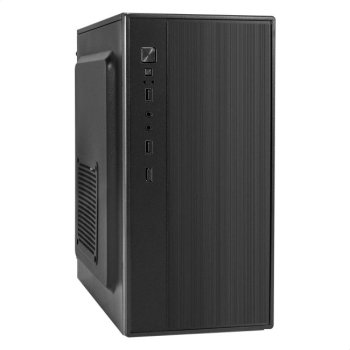 Корпус Minitower ExeGate BAA-408-UNS400 (mATX, БП UNS400 с вент. 12см, 2*USB, HD Audio, черный)