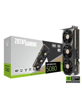 Видеокарта Zotac PCI-E 4.0 RTX 5080 SOLID CORE OC NVIDIA GeForce RTX 5080 16144 Мб 256bit GDDR7 2640/30000 HDMIx1 DPx3 HDCP Ret