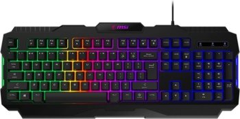 Клавиатура MSI FORGE GK100 RU черный USB for gamer LED (S11-04RU252-HH9)