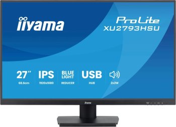 Монитор Iiyama 27" ProLite XU2793HSU-B7 черный IPS LED 1ms 16:9 HDMI M/M матовая 250cd 178гр/178гр 1920x1080 100Hz DP FHD USB 3.8кг