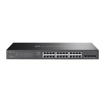 Коммутатор TP-Link SG2428LP управляемый 28‑портовый гигабитный L2 с 24 портами, 16 портов PoE+, 4 гигабитных SFP-слота