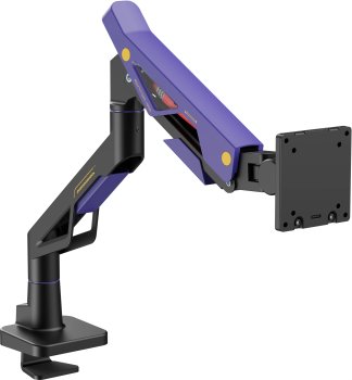 Кронштейн для мониторов Ultramounts UM741BP черный/фиолетовый 24"-57" макс.30кг крепление к столешнице поворот и наклон