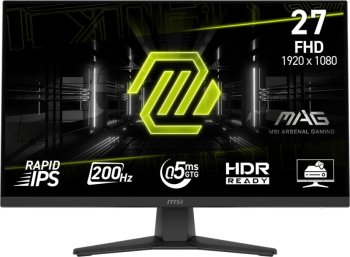 Монитор 27" MSI MAG 272F (Rapid IPS, 200Hz, LCD, 1920x1080, HDMI, DP)