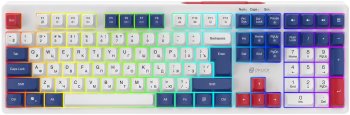 Клавиатура Оклик 725G белый/красный USB Multimedia for gamer LED (2070294)