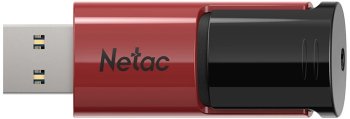 Накопитель USB Netac U182 Red USB3.0 Flash Drive 256GB [NT03U182N-256G-32RE], выдвижной